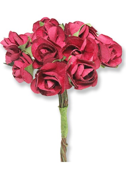 12 Demet (144 Adet) Küçük Kağıt Gül Çiçek modelleri