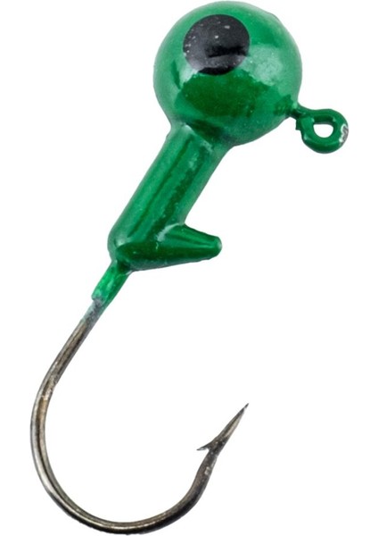 Jighead - Zoka - Kurşunlu Olta Iğnesi - (Xh-A 02) - Yeşil - 8 Gr - 10 Adet
