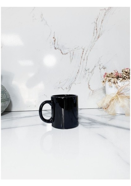 Dm Porselen Siyah Porselen Kupa 2'Li