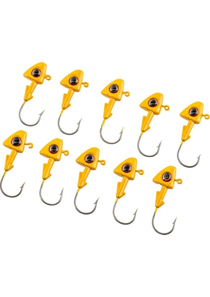 Jighead - Zoka - Kurşunlu Olta Iğnesi - (Xh-A 07) - Sarı - 10 Gr - 10 Adet