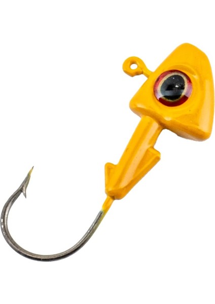 Jighead - Zoka - Kurşunlu Olta Iğnesi - (Xh-A 07) - Sarı - 10 Gr - 10 Adet