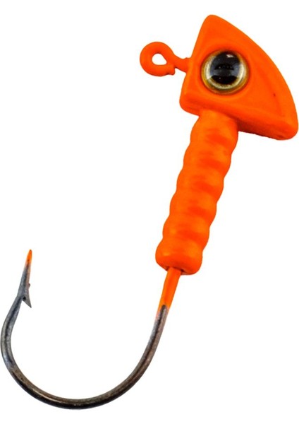 Jighead - Zoka - Kurşunlu Olta Iğnesi - (Xh-A 06) - Turuncu - 7 Gr - 5 Adet