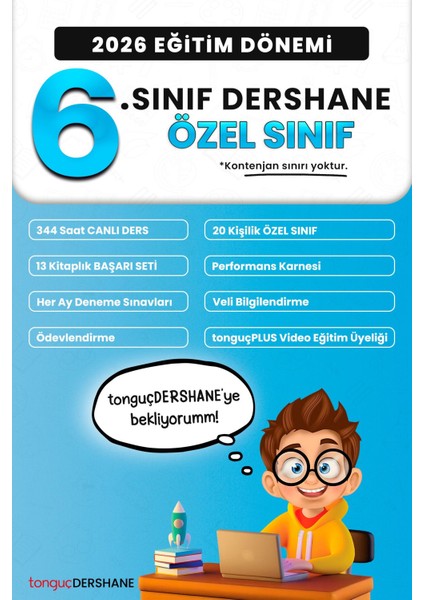 Erken Kayıt Fırsatı 2026 6. Sınıf Dershane Özel Sınıf ⭐⭐⭐⭐