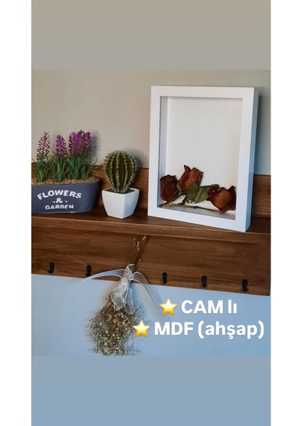 18×24×3 Anı Çerçevesi Çiçek Çerçevesi Camlı Derinlikli Çerçeve indirimleri