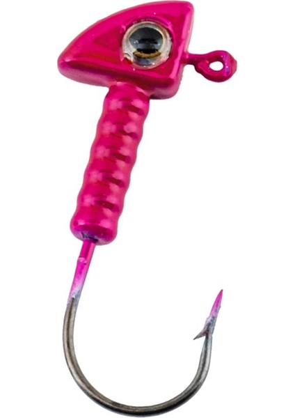 Jighead - Zoka - Kurşunlu Olta Iğnesi - (Xh-A 06) - Pembe - 7 Gr - 10 Adet