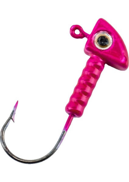 Jighead - Zoka - Kurşunlu Olta Iğnesi - (Xh-A 06) - Pembe - 7 Gr - 10 Adet