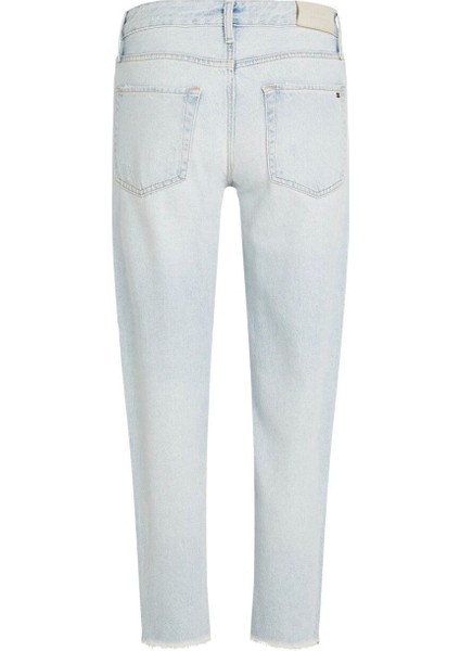 Kadın Açık Mavi Yüksek Bel Dar Paça Jean fiyatları