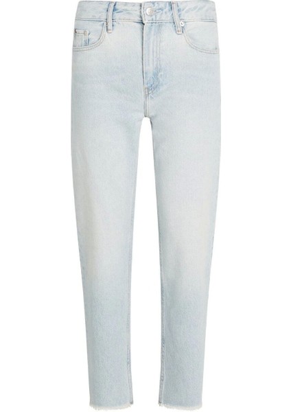 Kadın Açık Mavi Yüksek Bel Dar Paça Jean indirimleri