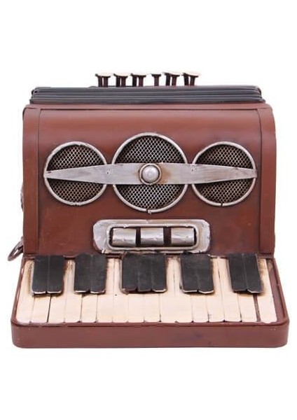 Dekoratif Metal Akordeon Dekoratif Obje Biblo Hediyelik