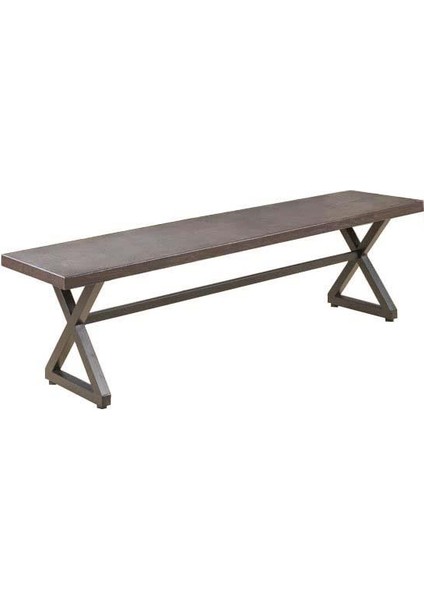 Metal Tasarım Bench Ahşaplı Dış Mekan Bankı