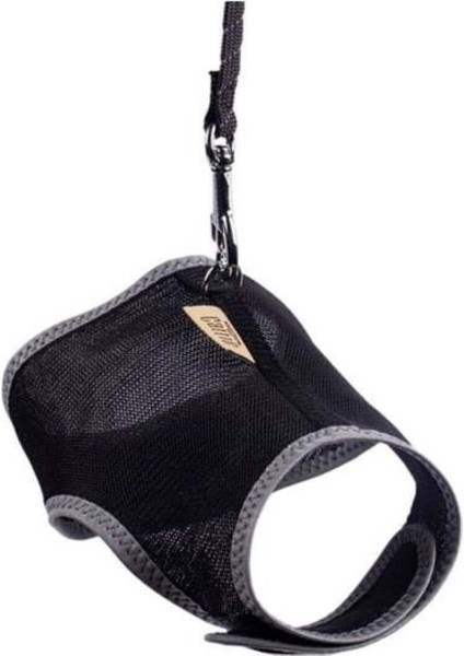 Cattie Havalı Dokuma Kedi Göğüs ve Gezdirme Takımı Small Siyah 1X20-30 cm - Petshopundan