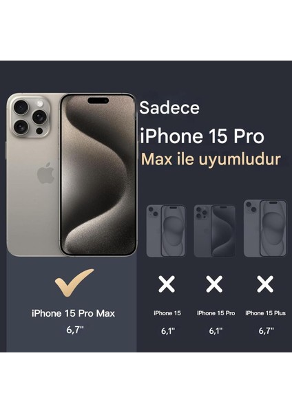 Apple iPhone 15 Pro Deri Cüzdan Kılıf Mtl Aksesuar