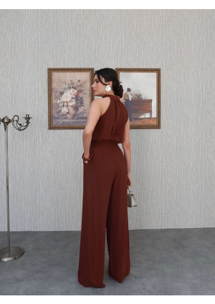 Saks Mavi Halter Yaka Uzun Tulum indirimleri
