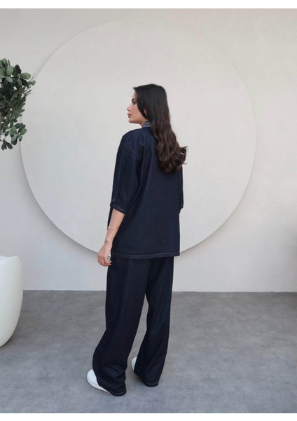 Taş Cep Detaylı Denim Takım indirimleri