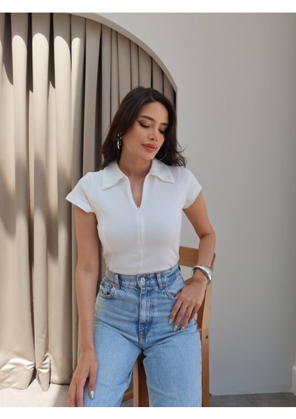 Fermuarlı Kısa Kol Body fırsatları