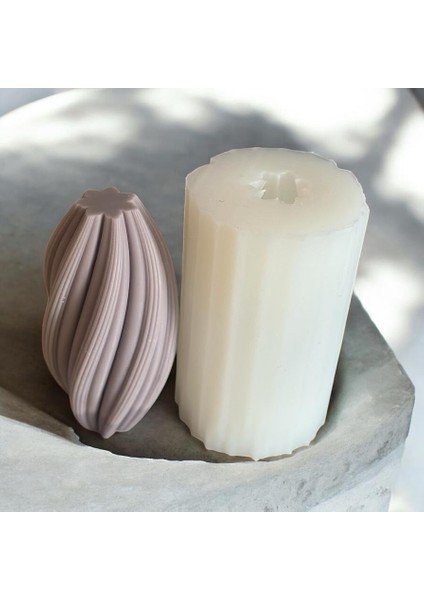 Büyük Boy Model Spiral Mum Silikon Kalıp fiyatları