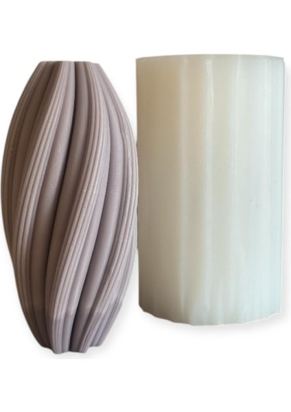 Büyük Boy Model Spiral Mum Silikon Kalıp modelleri