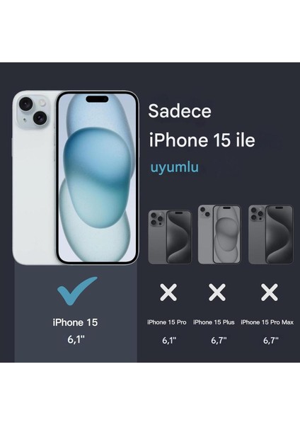 Apple iPhone 15 Taşlı Magsafe Kılıf Mtl Aksesuar