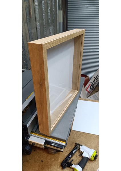 Emass Çiçek Çerçevesi Derinlikli Çerçeve 40 x 40 Safir Meşe Pleksi Cam modelleri