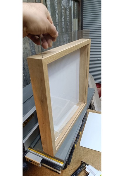 Emass Çiçek Çerçevesi Derinlikli Çerçeve 40 x 40 Safir Meşe Pleksi Cam indirimleri