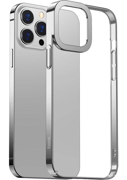 Baseus Glitter Apple iPhone 13 Pro Kilif Renkli Kenar Seffaf Kilif