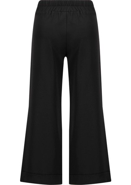 Kıvrık Paça Culotte Pantolon 25YT225 Siyah fiyatları