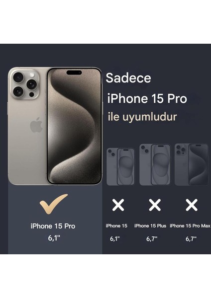 Apple iPhone 15 Pro Deri Cüzdan Kılıf Mtl Aksesuar