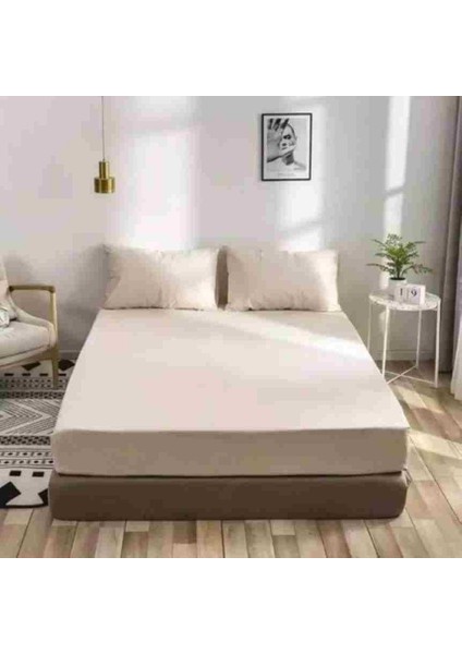 Açık Bej 160 x 200 Çift Kişilik Çarşaf Takımı