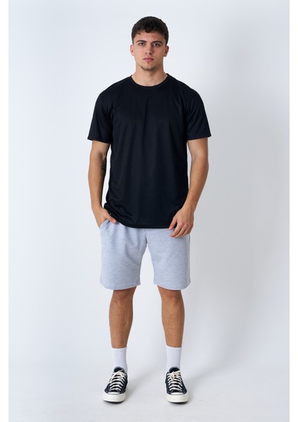Bisiklet Yaka Kappa T-Shirt Siyah