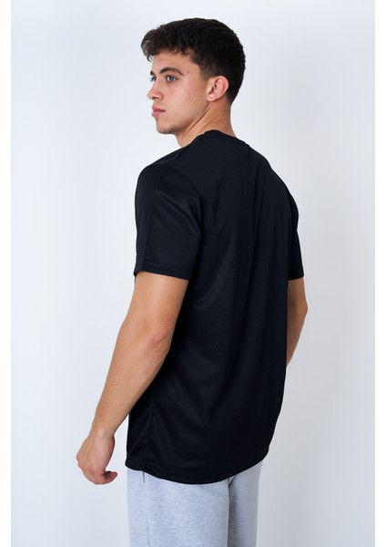 Bisiklet Yaka Kappa T-Shirt Siyah
