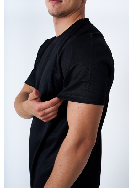 Bisiklet Yaka Kappa T-Shirt Siyah