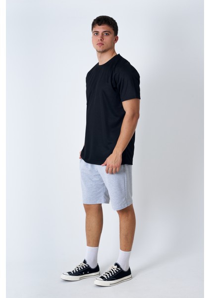 Bisiklet Yaka Kappa T-Shirt Siyah