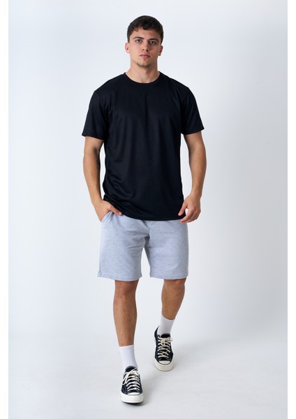 Bisiklet Yaka Kappa T-Shirt Siyah