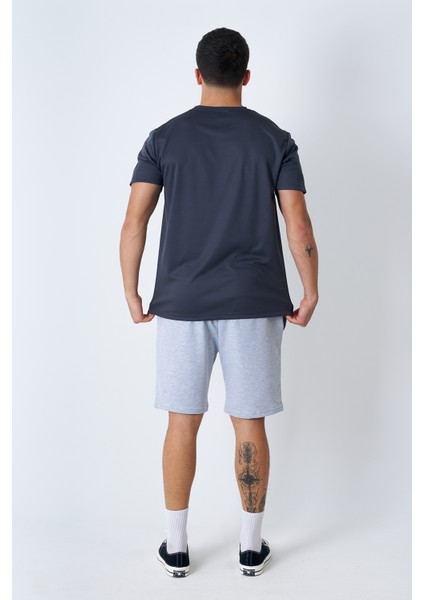 Bisiklet Yaka Kappa T-Shirt Füme