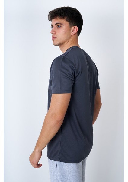 Bisiklet Yaka Kappa T-Shirt Füme