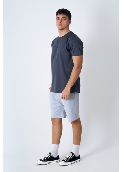 Bisiklet Yaka Kappa T-Shirt Füme