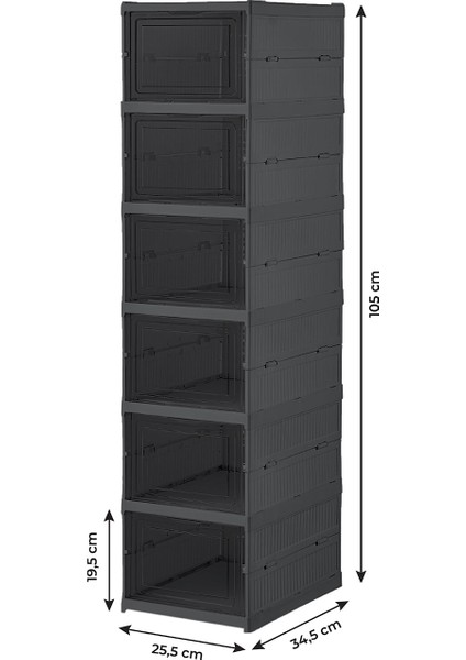 6 Katlı Katlanabilir Ayakkabılık – Pratik ve Şık Depolama Çözümü