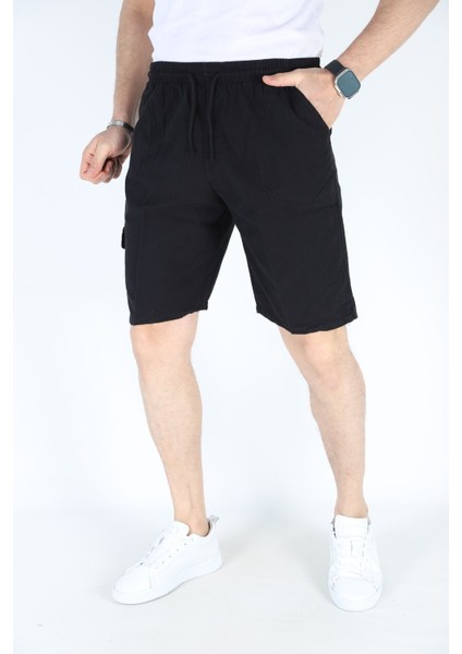 Relaxed Fit Yazlık Erkek Şort Siyah