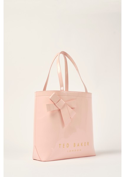 Pembe Ikonik Fiyonklu & Gold Baskılı Çanta TBSS25FIB055