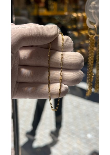 14 Ayar Altın Tasarım Ataç Bileklik