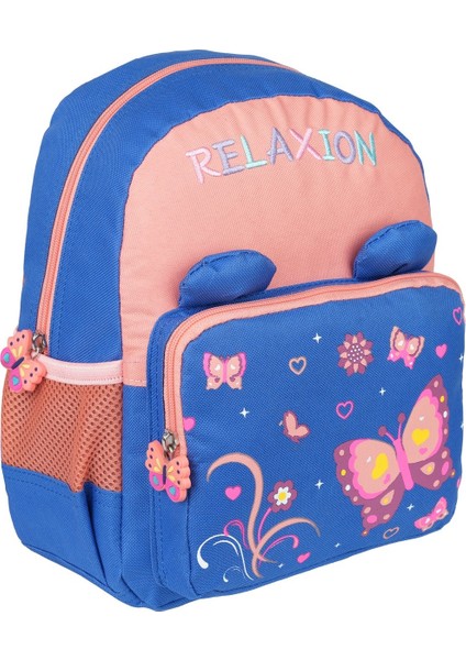 Relaxion Anaokulu ve Kreş Kullanımına Uygun Figürlü Kulaklı Suluk Cepli Içi Astarlı Sırt Çantası