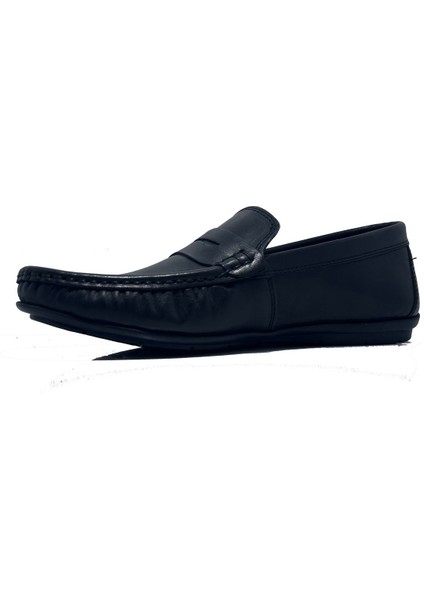 Siyah Deri Günlük Erkek Loafer Ayakkabı modelleri