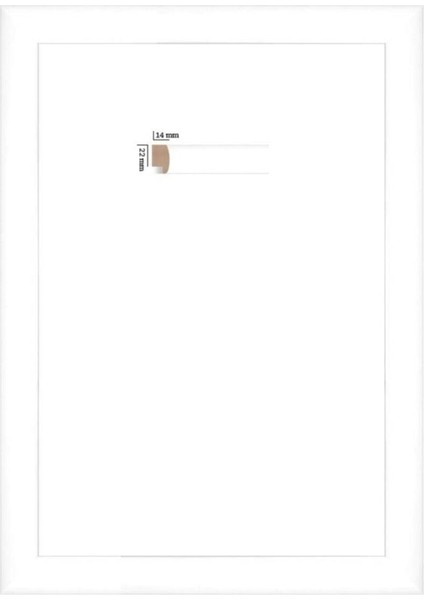 Puzzle Çerçevesi 22 mm Pvc Camlı 34 x 96 cm Beyaz