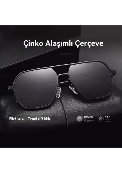 Erkek Güneş Gözlüğü Polarize Güneş Gözlüğü Dereceli Güneş Gözlüğü Altıgen Güneş Gözlüğü (Yurt Dışından)