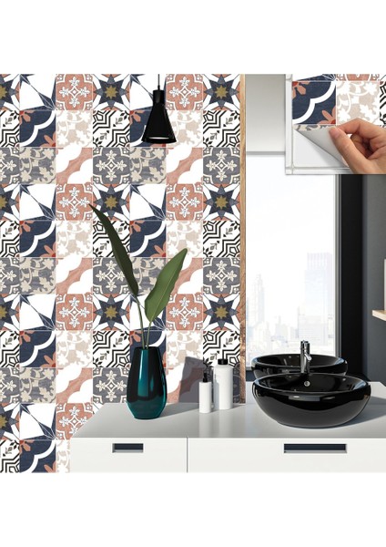 Kendinden Yapışkanlı Küba Desenli Pvc Karo 30X30 cm (33 Adet) 3m2 fırsatları