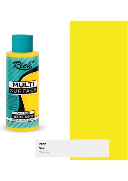 Multi Surface 2129 Sarı Akrilik Boya 120CC