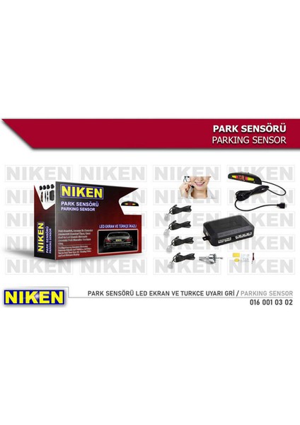 Park Sensörü LED Ekran ve Turkce Uyari Gri Gnzrz