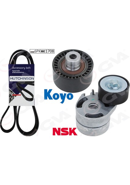 Alternatör Gergi Kiti Kütüklü P206-XSARA 1.4HDİ-P407-BERLINGO-C5- 1.6 Hdi Klimali K026PK1708 Gnzrz