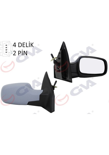 Diş Dikiz Aynasi Sağ Clio 06 Mekanik Isitmali Sensörlü Astarli Konveks 2 Fiş VM-6136PSR Gnzrz