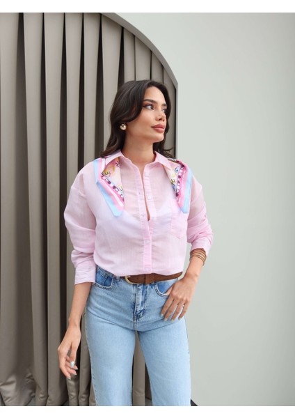 Cep Detay Çizgi Desen Gömlek fırsatları